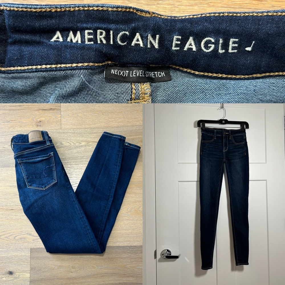 Size 00 jegging skinny jeans, American Eagle next level stretch